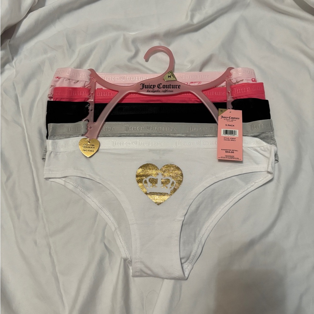 NWT Juicy Couture Multicolor panty Set size M